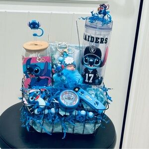Stitch Themed Gift Basket with Accessories
